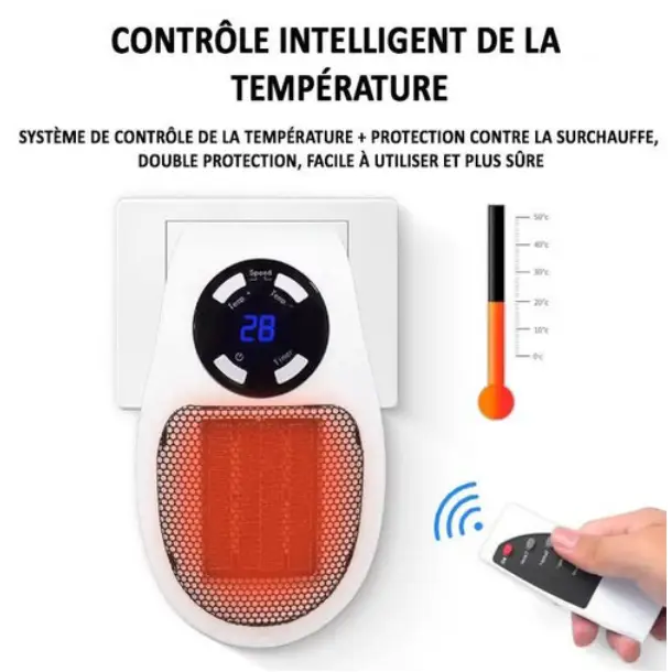 Warmfell™ Compact Ceramic Heater with Timer and LED Display
