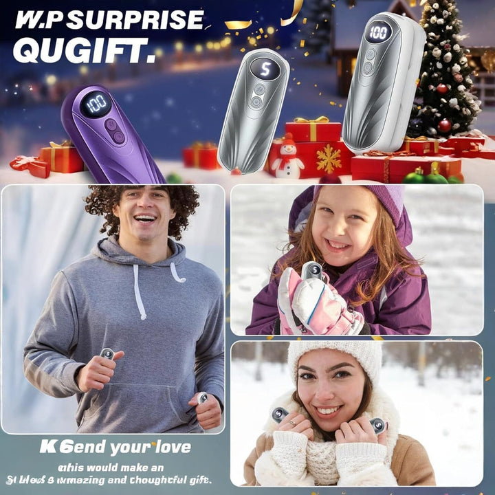 Warmfell™ Rechargeable Hand Warmers Set of 2 with Five Heat Settings
