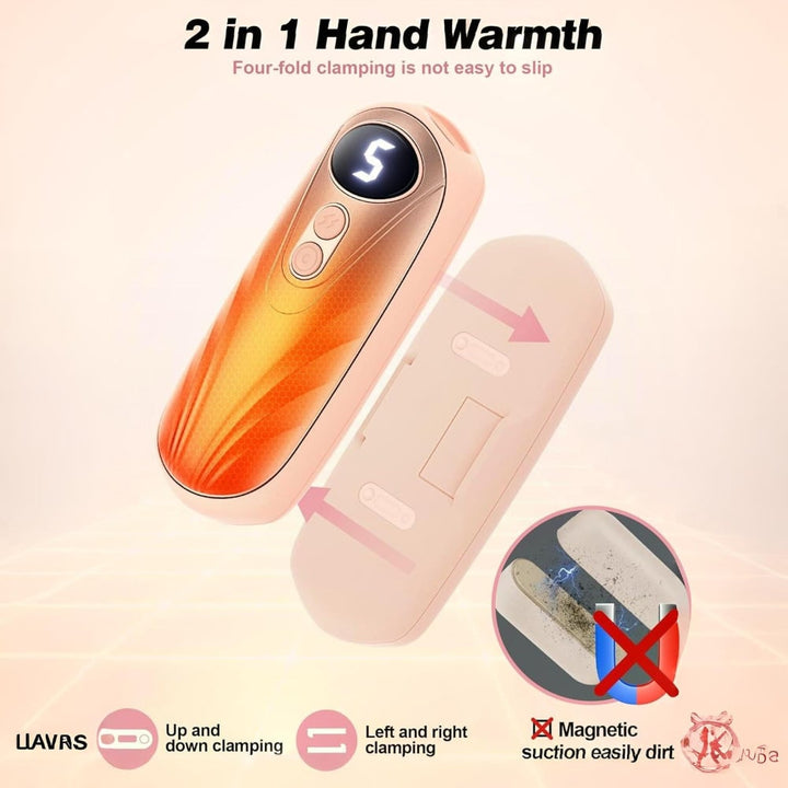 Warmfell™ Rechargeable Hand Warmers Set of 2 with Five Heat Settings