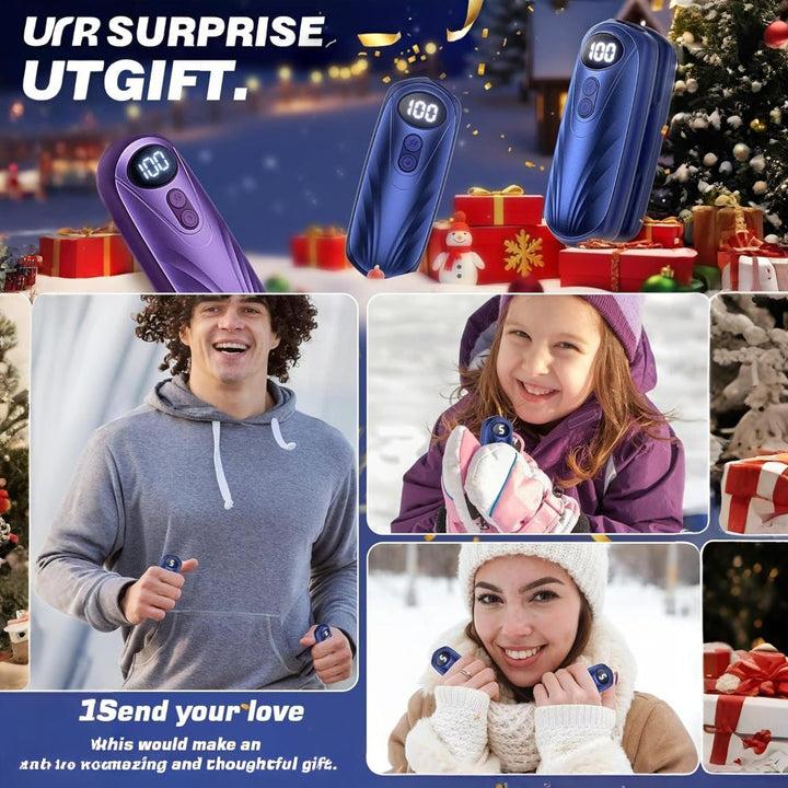 Warmfell™ Rechargeable Hand Warmers Set of 2 with Five Heat Settings