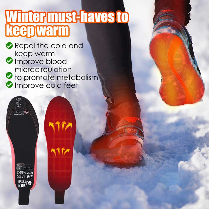 Warmfell™ Rechargeable Heated Insoles, Up to 10 Hours Warmth