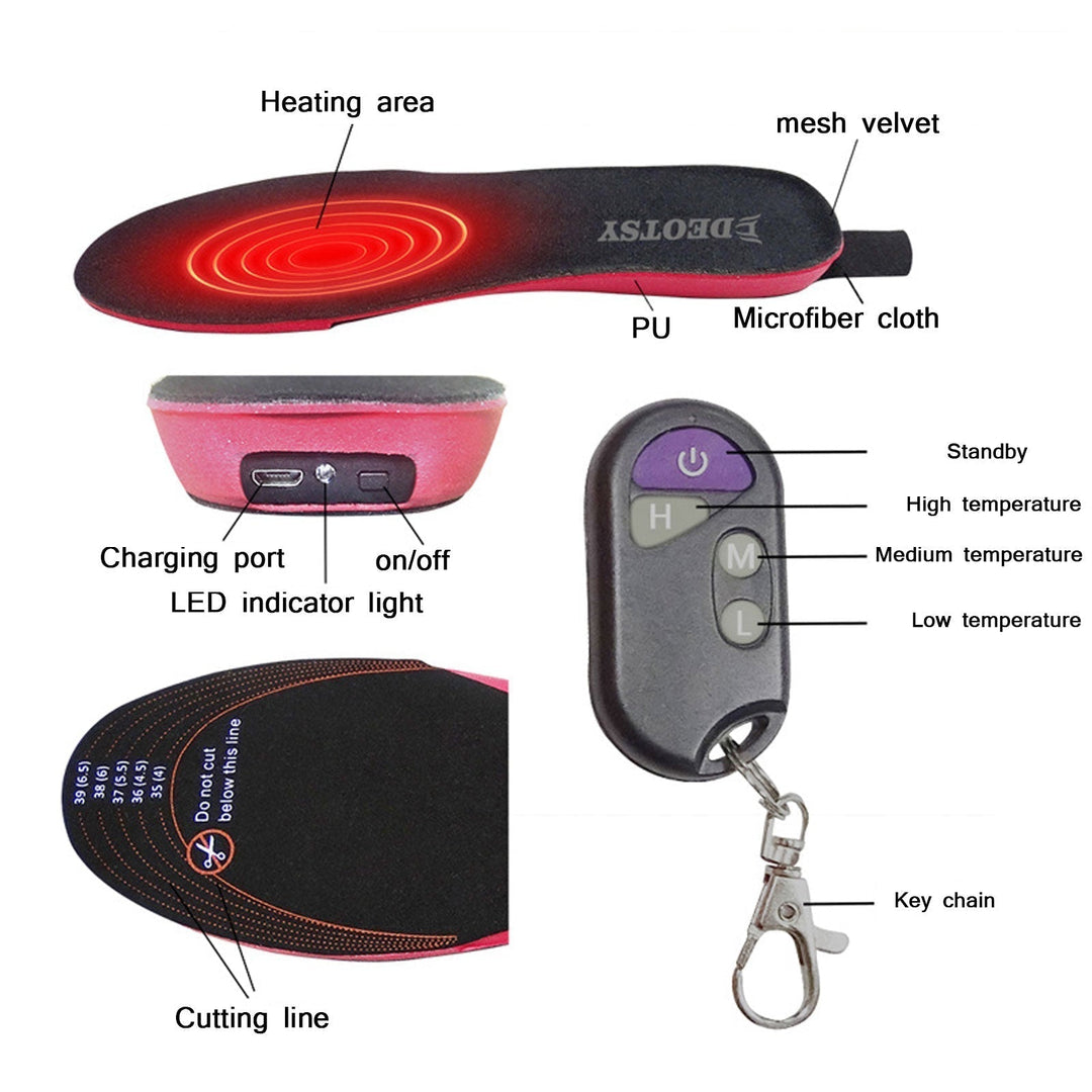 Warmfell™ Rechargeable Heated Insoles, Up to 10 Hours Warmth