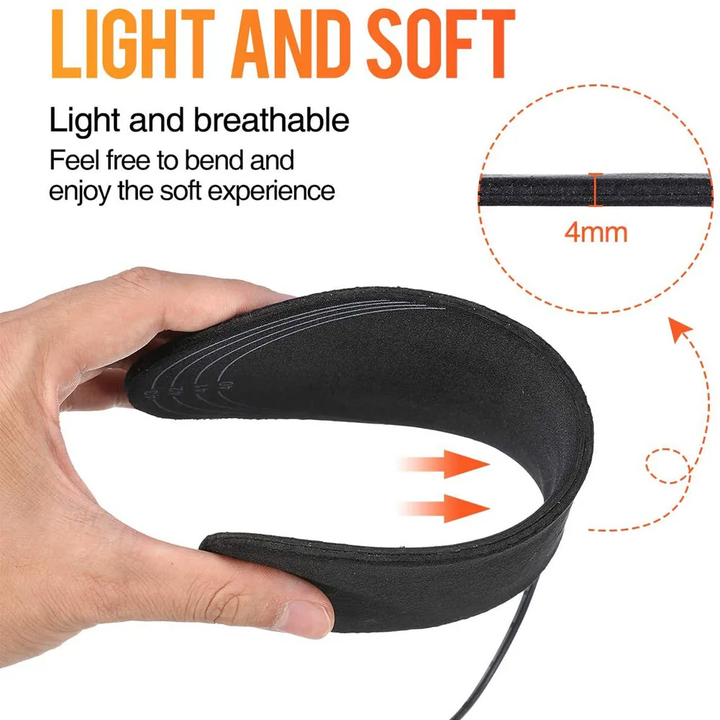 Warmfell™ USB Heated Shoe Insoles With Slim Carbon Fibre Heating