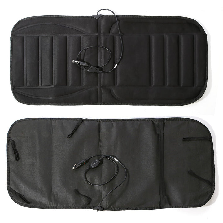 Warmfell™ 12V Heated Seat Cushion with Back Support and Memory Foam