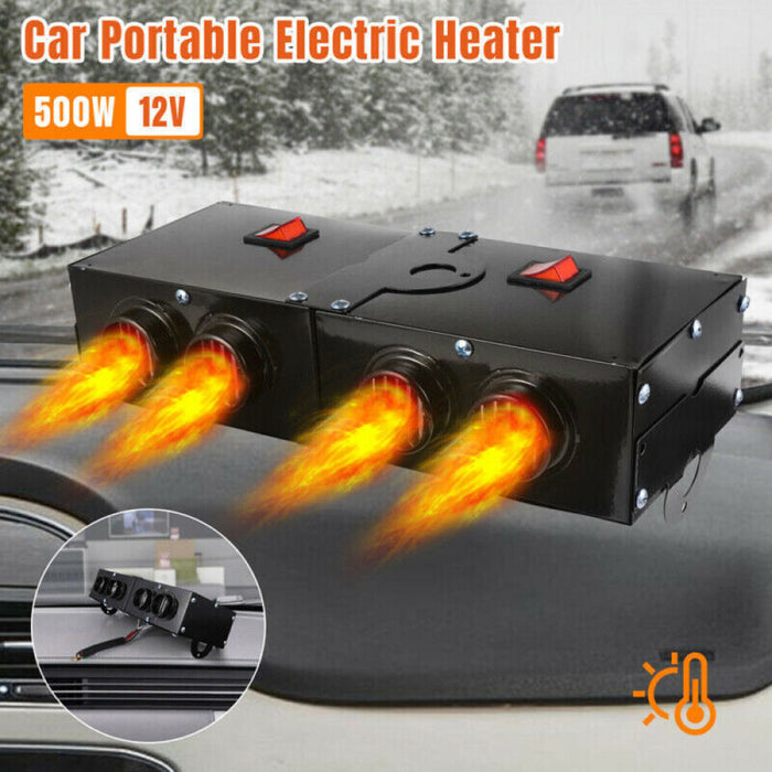 Warmfell™ 500W Electric Car Heater with 4 Air Outlets