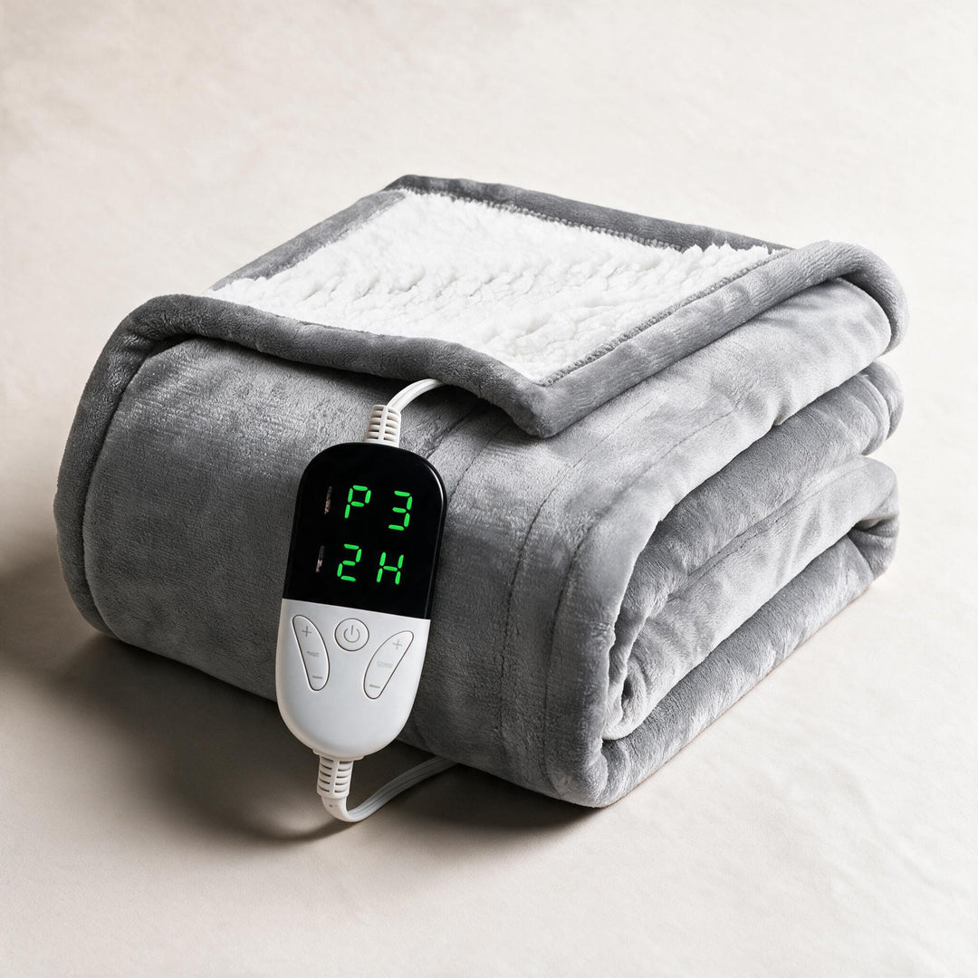 Warmfell™ Sherpa Heated Throw with 6 Heat Settings and Timer