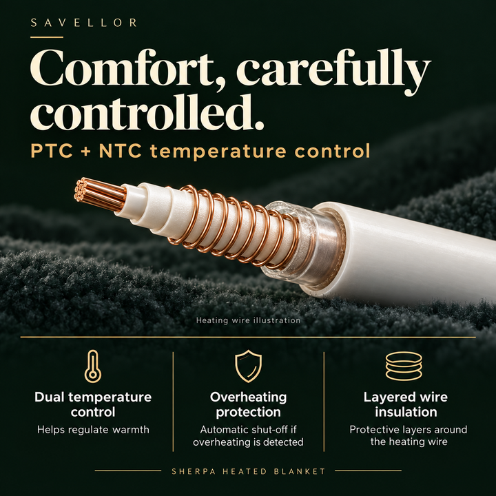 Warmfell™ Sherpa Heated Throw with 6 Heat Settings and Timer
