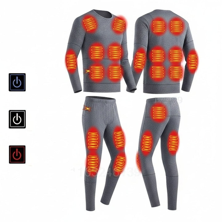 Warmfell™ Heated Thermal Base Layer Set with Multi-Zone Warmth