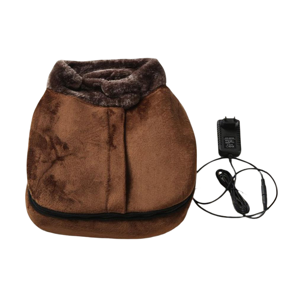 Warmfell™ Plush Heated Foot Massager with Shiatsu Vibration