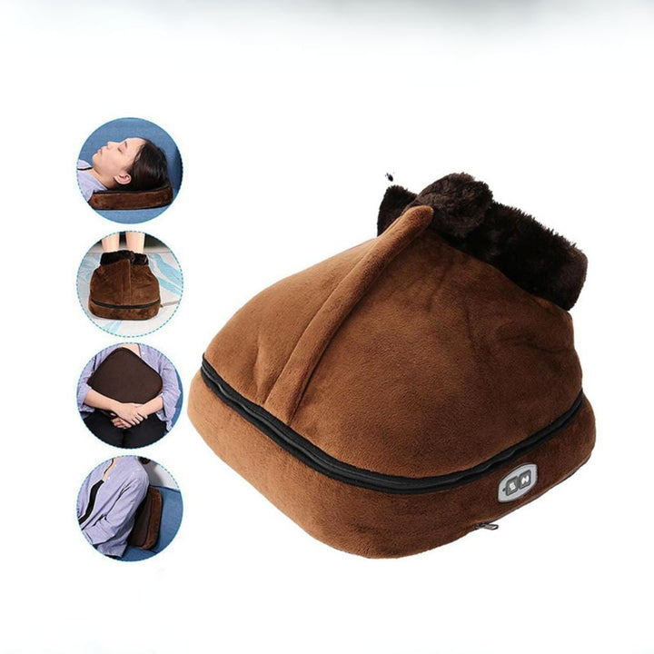 Warmfell™ Plush Heated Foot Massager with Shiatsu Vibration