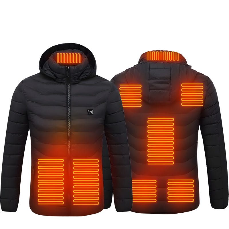Warmfell™ Unisex Heated Jacket with 9 Zones and Detachable Hood